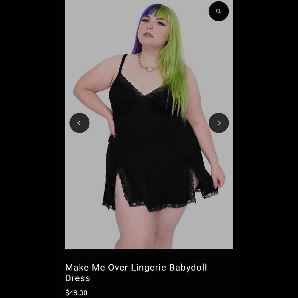 Foxblood lingerie dress 2x